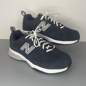 New Balance 623 Shoes Mens Size 8.5 2E Navy With Off White Suede Low Top Lace Up